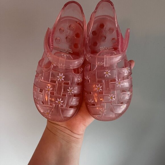 Baby Gap Jelly Sandal Pink with Daisy Size 6 - Picture 4 of 7